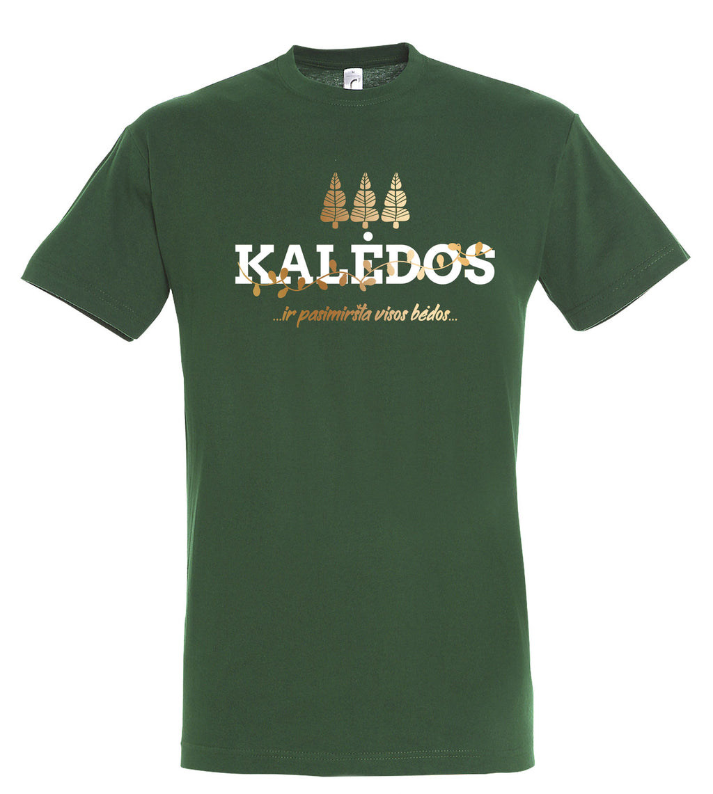 Marškinėliai "Kalėdos ir pasimiršta visos bėdos"