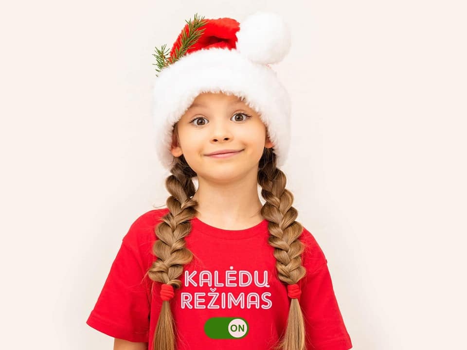 Marškinėliai "Kalėdų rėžimas ON"