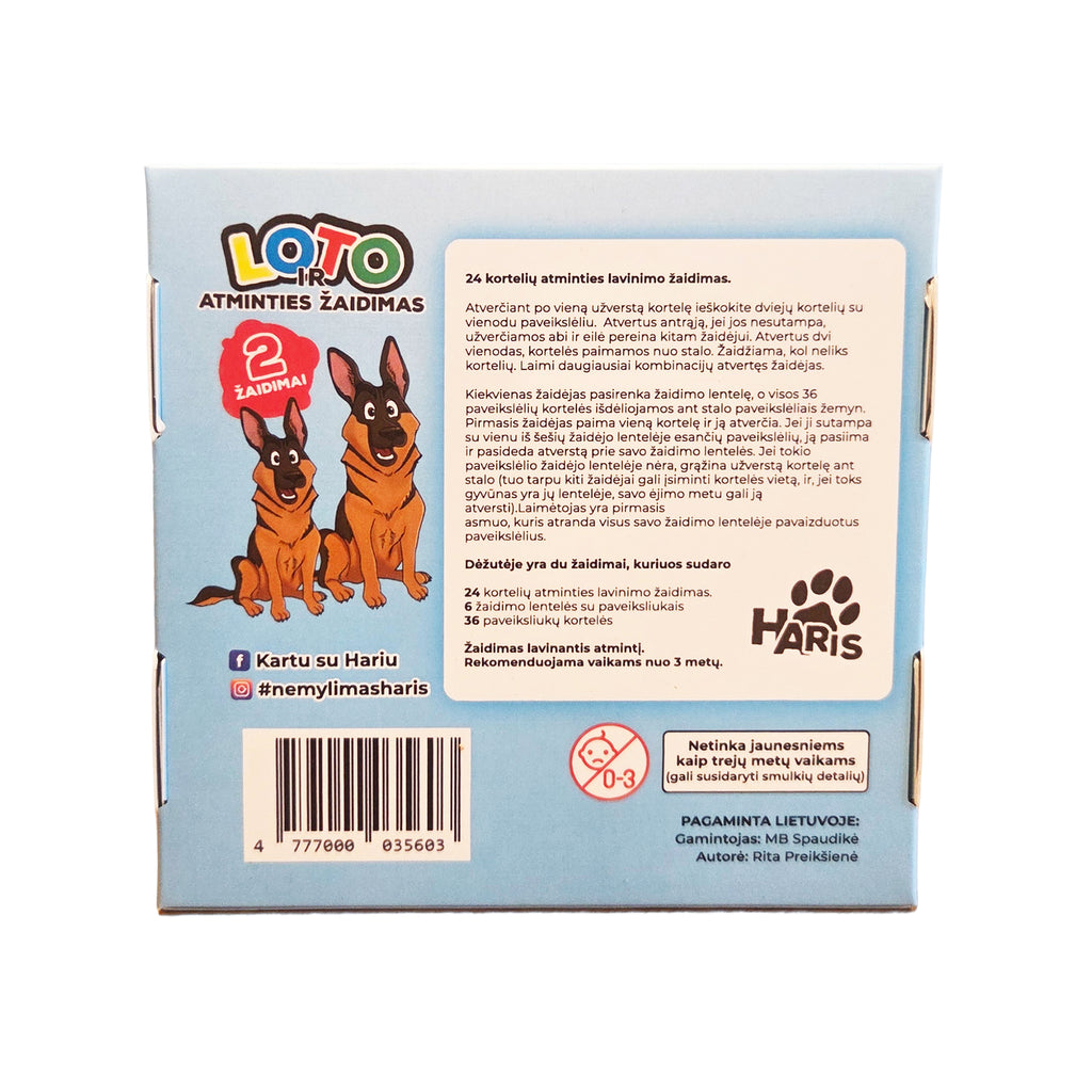 Hario Loto ir atminties žaidimas