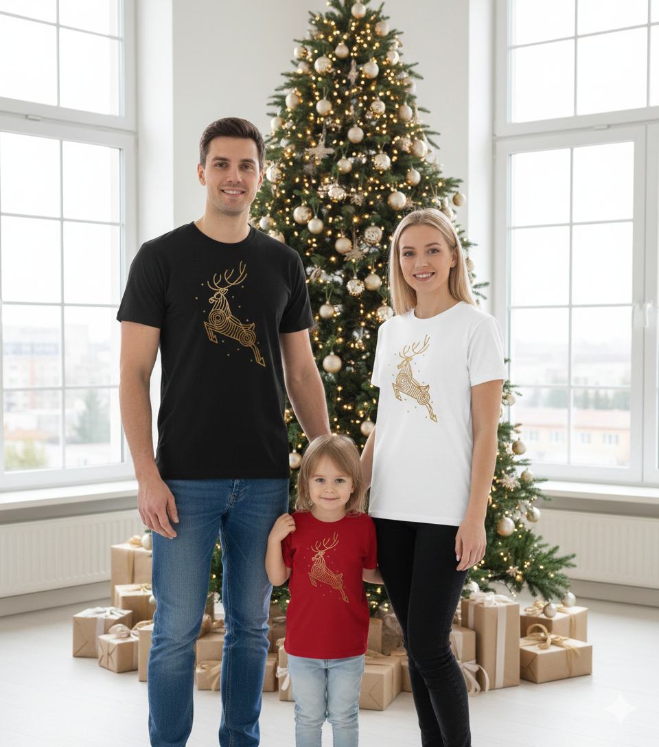 Marškinėliai su grafiniu elniu