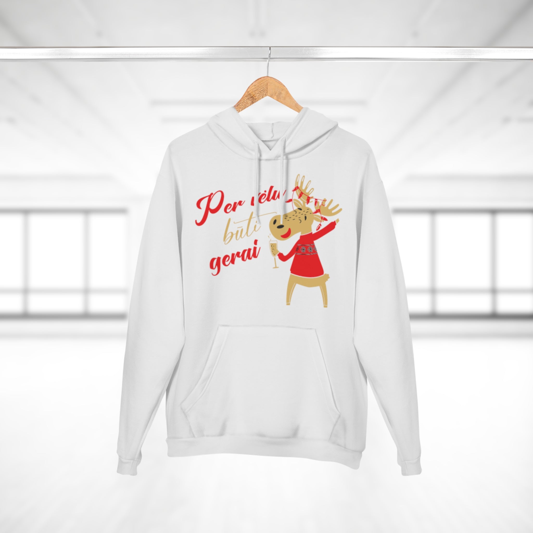 Premium bliuzonas su kapišonu "per vėlu būti gerai"