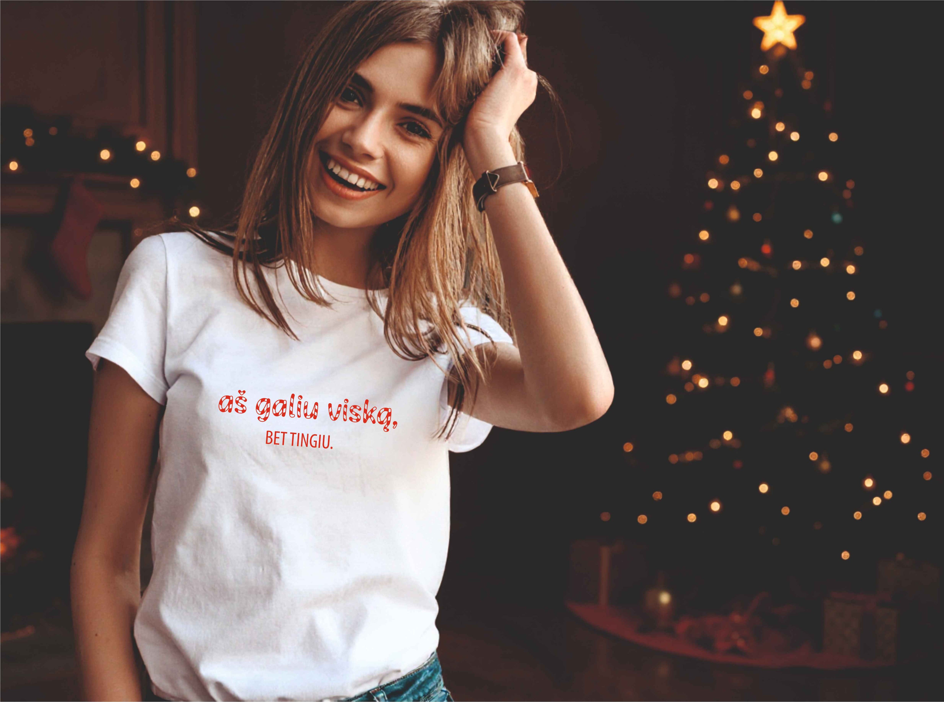 Marškinėliai "Aš galiu viską bet tingiu"